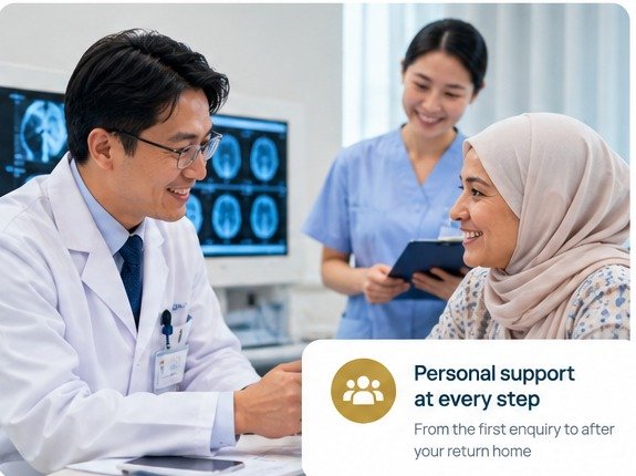 Chinese doctor consulting with an international patient